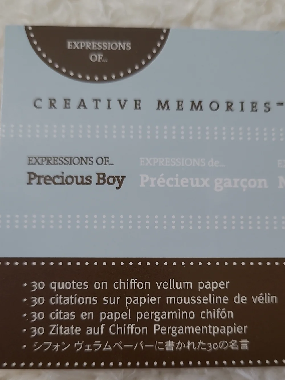 NEW Creative Memories 90 Quotes Expressions Nancy Odell Life Travel Precious Boy